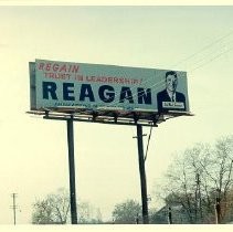 Billboard for Reagan Campaign