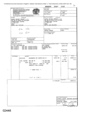 Invoice for Gallaher International Limited