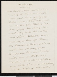 Irving Bacheller, letter, 1917-08-09, to Hamlin Garland