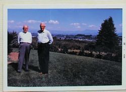 Joel Pearson and his cousin Oscar A. Hallberg in 1962, Graton, California