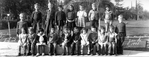 Kindergarten, Yorba Linda Grammar School, Jan. 1939