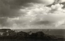 Canyon landscape with dramatic clouds