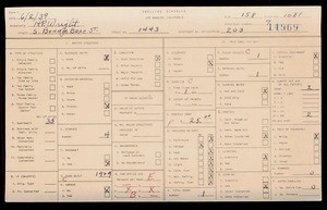 WPA household census for 1443 S BONNIE BRAE, Los Angeles