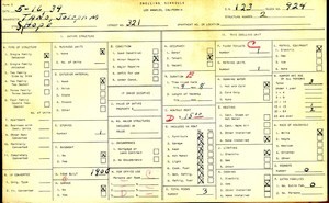 WPA household census for 321 S HOPE, Los Angeles