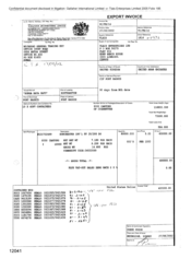 [Export Invoice from Gallaher International by Irene Prior in regards to Dorchester Intl FF]