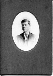 Oscar A. Hallberg in 1911 at the age of 17 or 18, taken the year he graduated from Sweets Business Collage in Santa Rosa, California