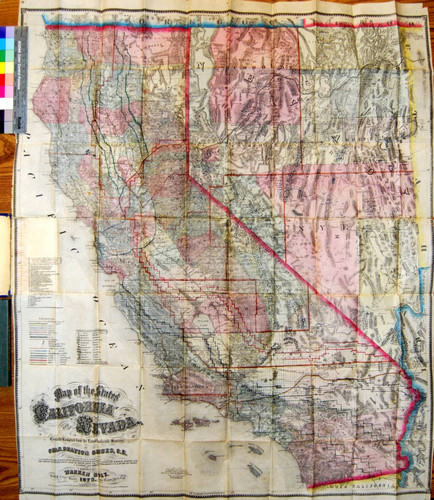 Map of the States of California and Nevada
