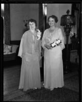Retiring president Anna May Dunlap and incoming president Mrs. Charles D. Hill, Los Angeles County, 1935