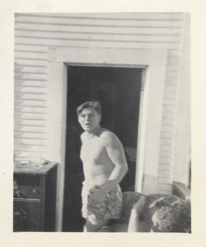 Unidentified man at Cowell Beach clubhouse