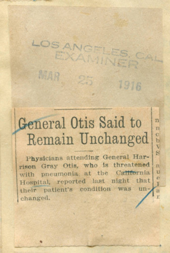 General Otis said to remain unchanged