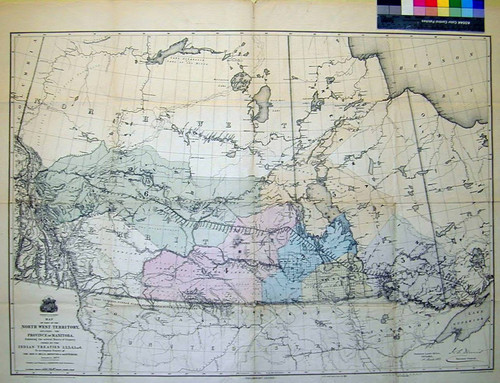 Map of part of the North West Territory, including the Province of Manitoba : exhibiting the several tracts of country ceded by the Indian Treaties 1, 2, 3, 4, 5 and 6 to accompany report of the Hon. D. Mills, Minister of the Interior