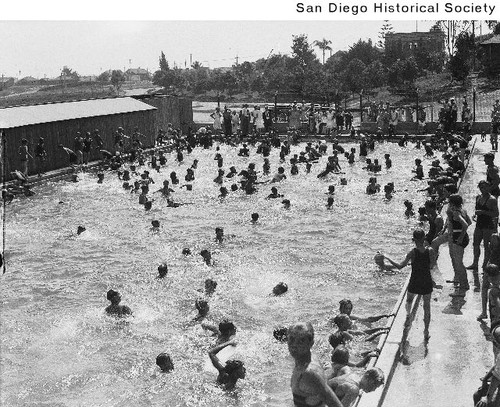 Children swimming in a National City swimming pool