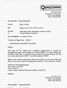 Letter, Andrew J. Viterbi to Grand Hotel e de Milan, May 22, 1995