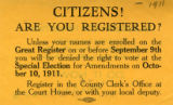 Citizens! are you registered?