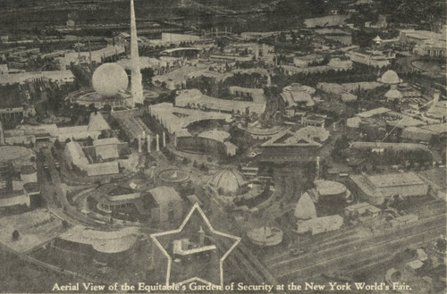 Aerial View of the Equitable's Garden of Security at the New York World's Fair