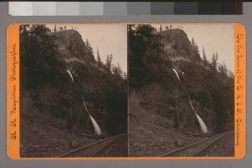 (Horsetail Falls Or. [Oregon]; on verso.) Photographer's series: On the Line of the O. R. & N. Company