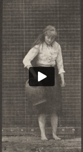 Draped woman making miscellaneous movements with a water jar