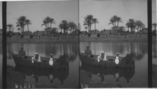 Arab “kids” navigating the Nile. Egypt
