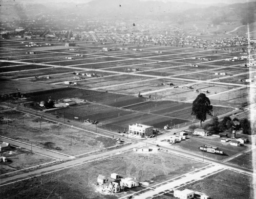 Early aerial view of Beverly Hills