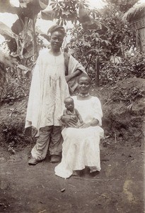 Father, mother and baby, in Cameroon