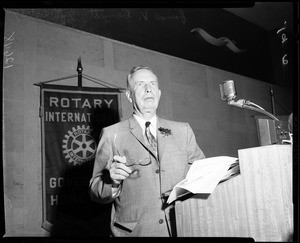 Rotary Club speaker, 1959