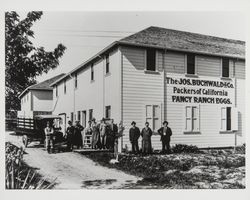 Jos. Buchwald & Co., packers of California fancy ranch eggs employees gathered in front of the building