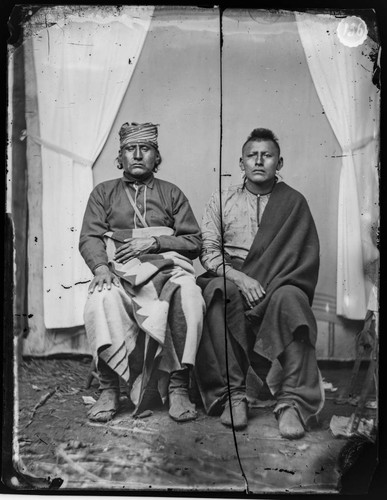 War Eagle and Eagle Feather (Osage). Eagle Feather later a U.S. scout, with Custer when he was killed