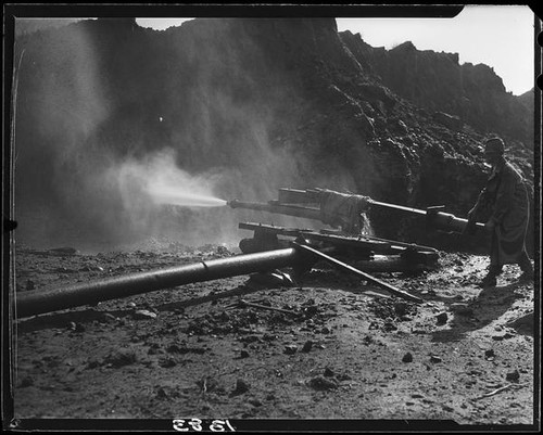 Hydraulic mining, Pacific Palisades, 1929