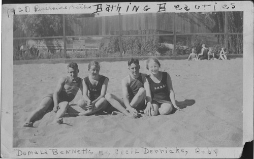 Ruth and friends at Riverside Sand Beach (Baths)