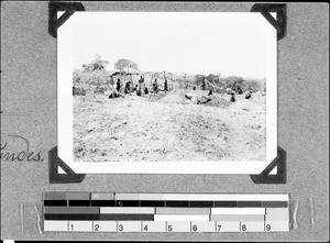 Preparing a new building, Nyasa, Tanzania, ca.1935