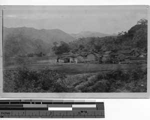 A village at Dongzhen, China, 1929