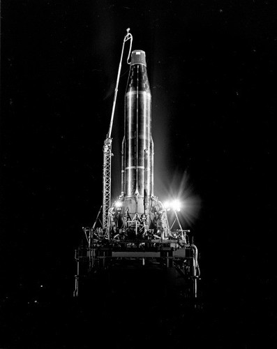 PictionID:42184676 - Catalog:14_001962 - Title:Atlas Missile on Pad------- PL-58-90308 , B/W Copy Neg. Made See #