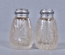 Glass salt & pepper shakers