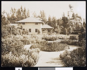 F. Holder residence, showing the garden, ca.1900