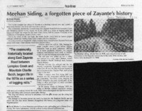 Meehan Siding, a forgotten piece of Zayante's history