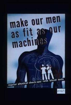 Make our men as fit as our machines. Regular physical check-ups ... with blood tests