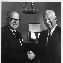 Judge Leonard Friedman, left and Carl B. Swanson