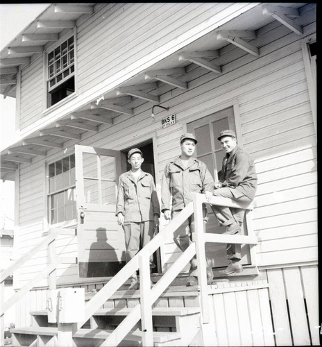 Williams with two others at Fort Ord