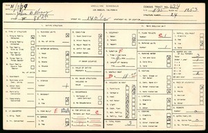 WPA household census for 140½ West 80th Street, Los Angeles County