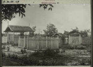 Christian cemetary on the sand-dunes of Pahandut (with pineapple plants at the side of the path) 1930
