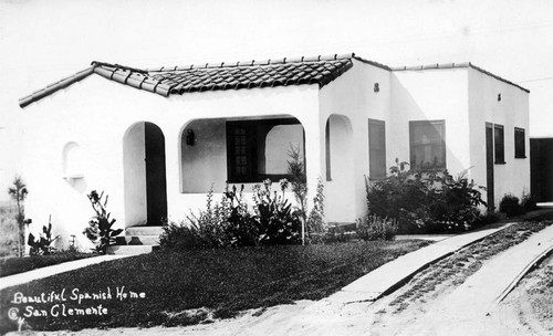 Early Spanish style home in San Clemente, ca. 1930