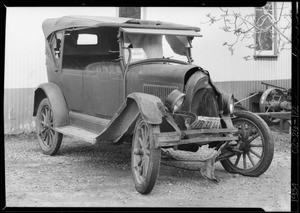 Chevrolet touring, Rockne sedan, Keenan vs Bradshaw, Southern California, 1934