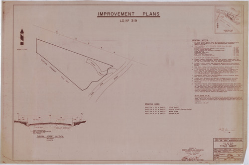 Title Sheet of Sanjon Improvement Plan, San Buenaventura (1 of 4)