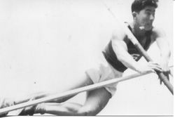 Analy High School pole vaulter Kanemi Ono, about 1935