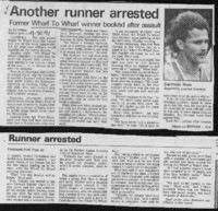 Another runner arrested