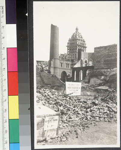[Ruined lots, South of Market St. Call Building in background.]