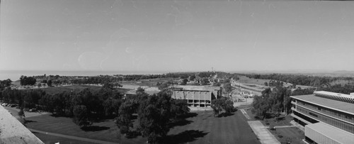 Wide angle view of the University of California San Diego campus. 1964