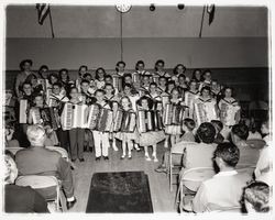 Accordion group recital of the American Music School, Santa Rosa, California, 1957
