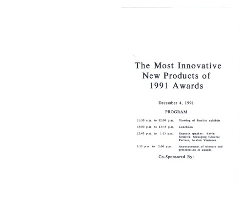 1991 Most Innovative New Products Awards: program