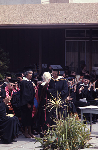 Imogen Cunningham receiving her Honorary Doctorate